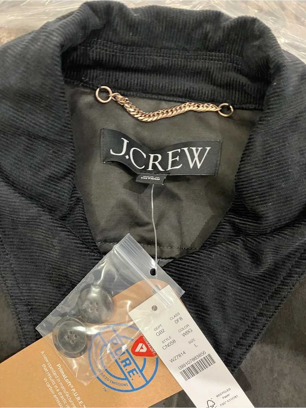 J. Crew Coated Barn Jacket NWT Sz Large
